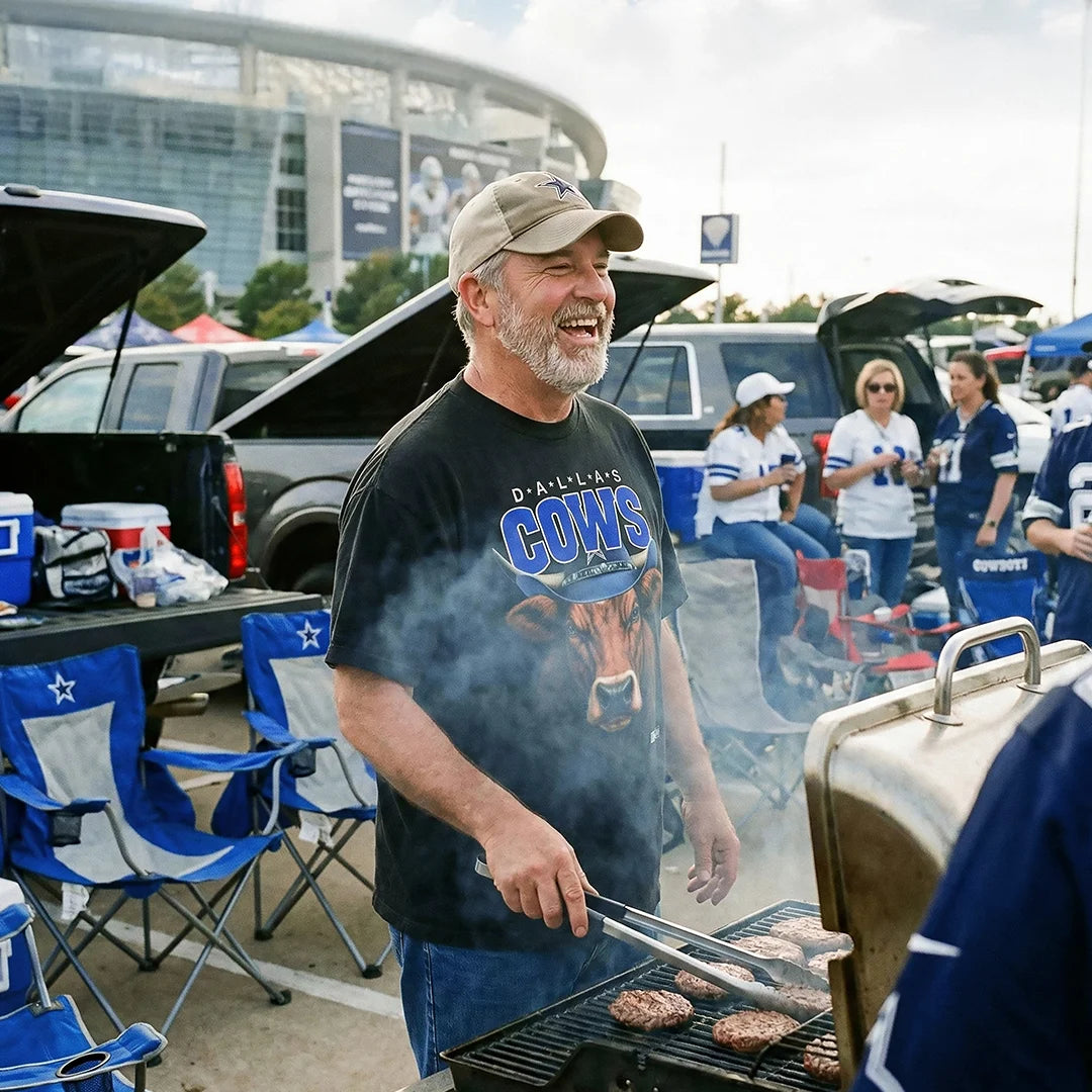 Dallas Cows - [Not the Cowboys] Tee on-body fit