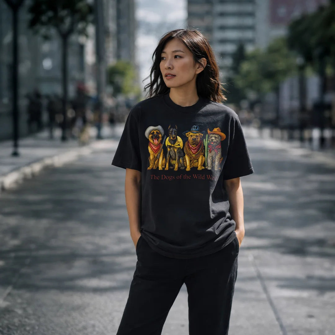 The Dogs of the Wild West - Paw Prints on-body fit