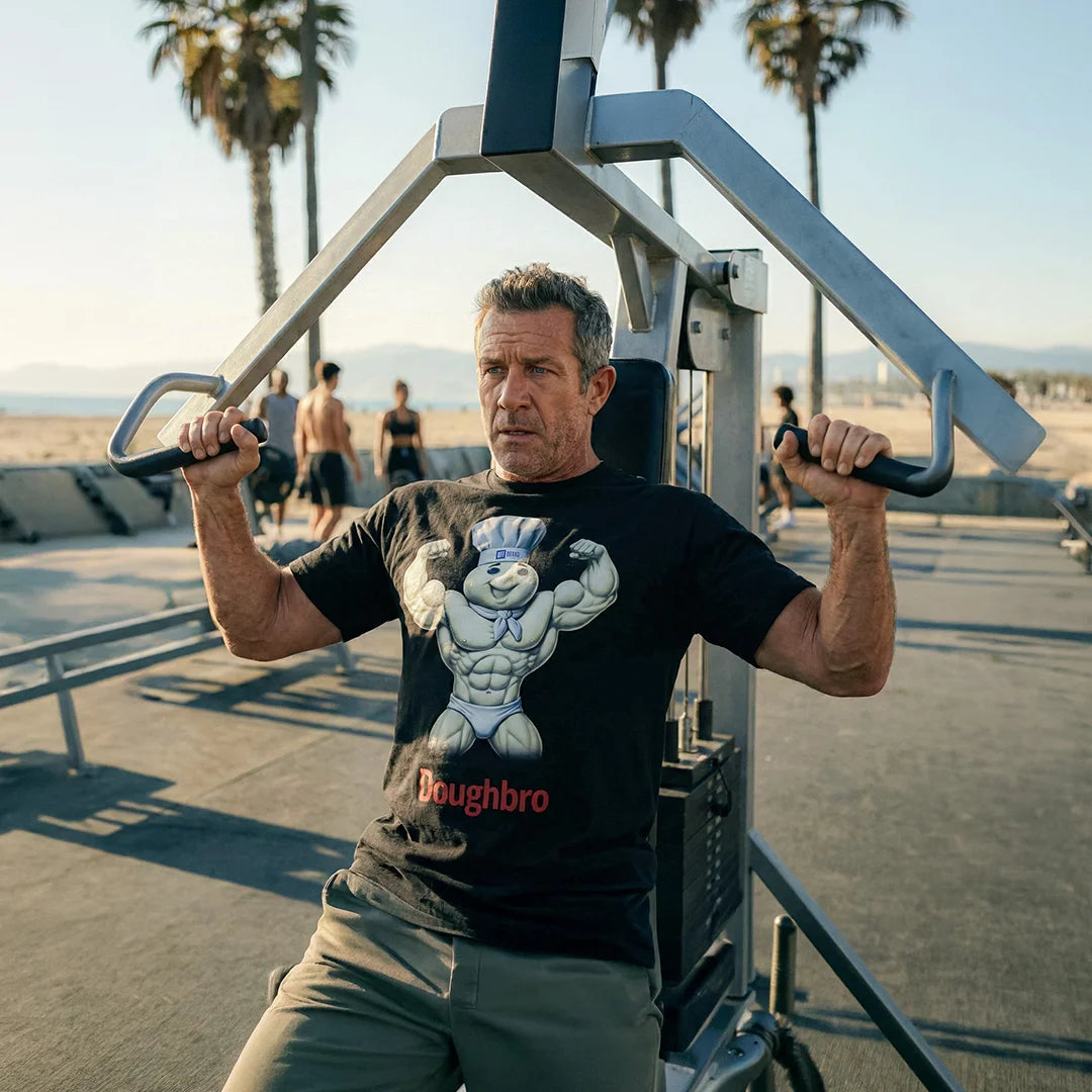 Doughbro Tee on-body fit