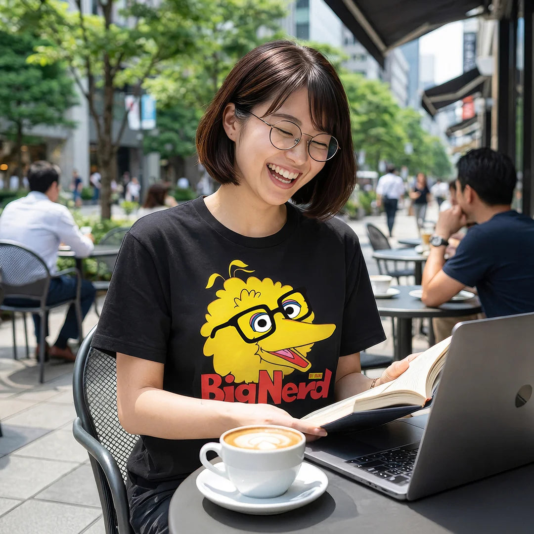 Big Nerd Tee on-body fit