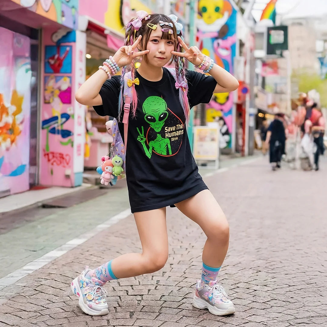 Save The Humans - [Not a Martian] Tee on-body fit